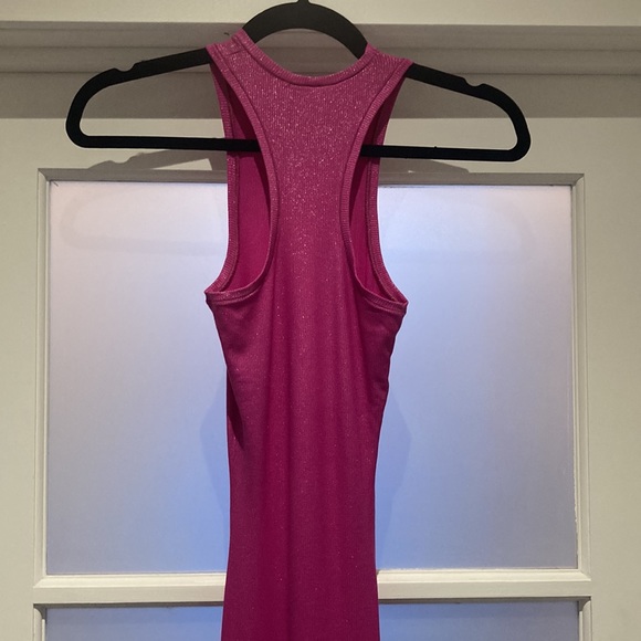 NWOT SKIMS pink shimmer maxi dress size XXS - Picture 9 of 10